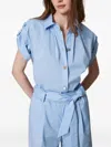 Twinset Turn-up Sleeves Shirt In Blue