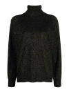 Twinset Logo-embroidered Roll-neck Top In Black