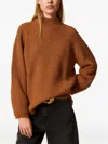 Twinset Turtle Neck Sweater In Brown