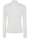Twinset Ribbed Turtleneck Sweater In Snow