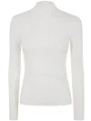 Twinset Ribbed Turtleneck Sweater In White
