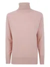 Twinset Twin-set Dusty Pink Turtleneck Sweater With Raglan Sleeves