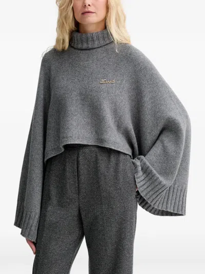 Twinset Turtleneck Sweater In Gray
