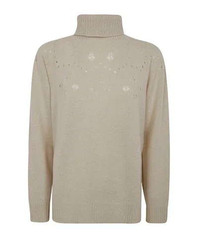 Twinset Turtleneck Sweater In Nude