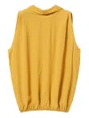 Twinset Turtleneck Tie-back Top In Yellow