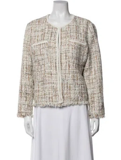 Pre-owned Twinset Tweed Pattern Jacket In Neutrals