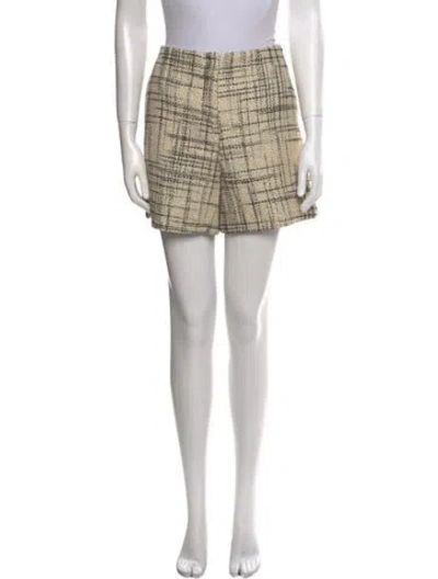 Pre-owned Twinset Tweed Pattern Mini Shorts W/ Tags In Neutral