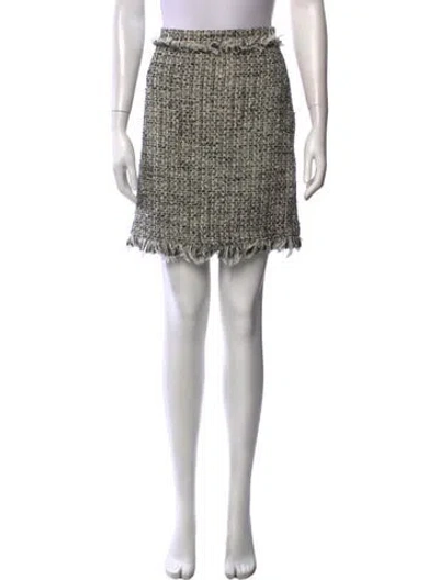 Pre-owned Twinset Tweed Pattern Mini Skirt In Black