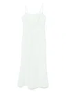Twinset Aqua Green Midi Dress With Side Slit In Green
