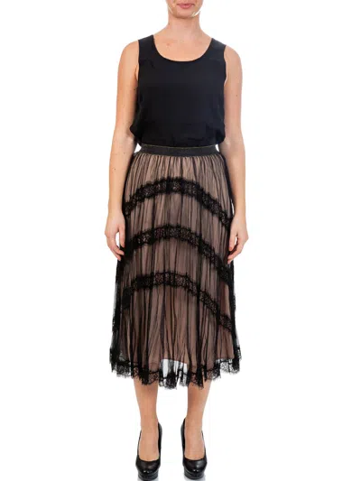 Twinset Twin Set - Longuet Tulle Piz Under Ta72g1-06 In Black