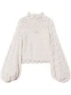 Twinset Twin-set Lace-detail Beige Sweater