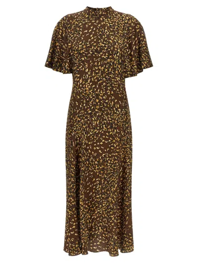 Twinset Twin Set Animal Print Dress In Brown