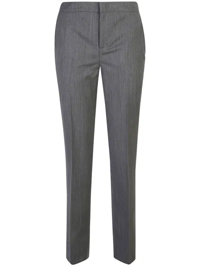 TWINSET TWIN-SET ANTHRACITE GREY TAPERED TAILORED TROUSERS