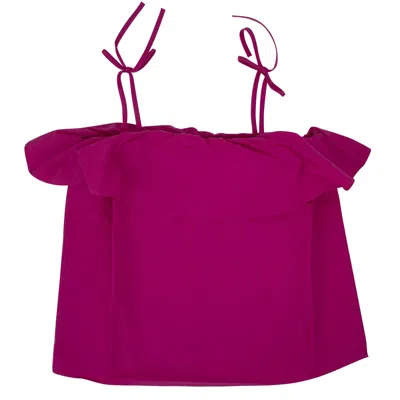 Twinset Twin Set Bambina Top Fucsia In Cotone In Purple