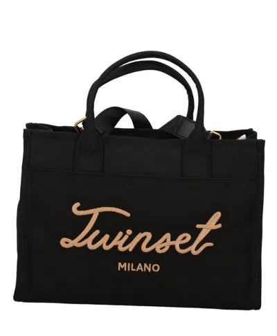 Twinset Twin Set Big Tote In Black