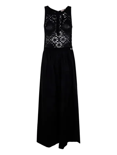 Twinset Twin-set Black Cotton Blend Dresses