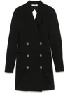 Twinset Twin-set Black Double-breasted Thigh-length Coat
