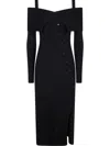 Twinset Twin-set Black Dress With Front Button Fastening In Black