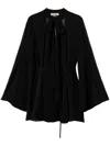 Twinset Twin-set Pussy-bow Collar Dress With Tied Waist In Black