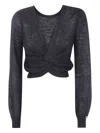 Twinset Twin-set Black Wool-blend Clothing Sweaters In Gray