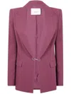 Twinset Twin-set Blazer With Peak Lapels And Button Closure In Pink