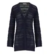 Twinset Twin-set Blue Perforated Cardigan In Blue
