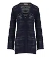 Twinset Twin-set Blue Perforated Cardigan