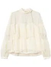 Twinset Pleated Tulle Blouse