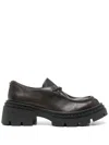 Twinset Twin-set Brown Lace-up Loafers With Distinctive Design In Brown