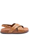 Twinset Twin-set Buckle-fastening Slingback Sandals With Stud Embellishments