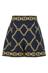 Twinset Chain Patterned Poplin Shorts