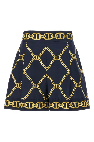 TWINSET TWIN SET CHAIN PRINT SHORTS