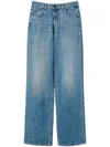 Twinset Twin-set Wide-leg Seasonal Denim Trousers With Classic Five-pocket Design