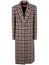 Twinset Twin-set Classic Check Coat In Brown