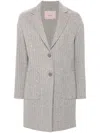 Twinset Sequinned Coat In Grey