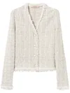Twinset Twin-set Jacquard Lurex Gold Knitted Jacket