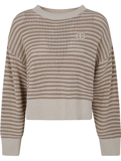 Twinset Twin-set Cozy And Stylish Knit Sweater In Brown