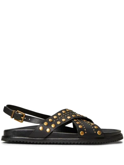 Twinset Twin-set Crossover Strap Black Sandals