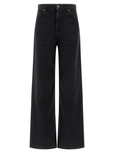 Twinset Twin Set Crystal Jeans In Black