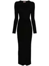 Twinset Draped-detail Maxi Dress In Black