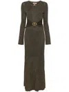 Twinset Long Rib Knit Dress In Black