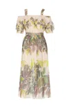 Twinset Jungle-print Cotton Skirt Set In Multicolour