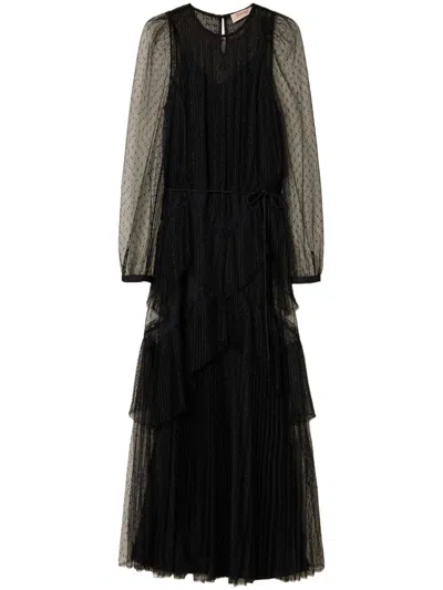 Twinset Twin-set Elegant Polyester Dress Design In Black