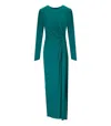 Twinset Emerald Green Long Dress In Green