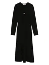Twinset Wrap-button Fastening Dress In Black