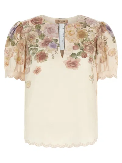 Twinset Twin Set Floral Blouse In Neutral