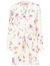 Twinset Twin-set Neutrals Floral Print Mini Dress
