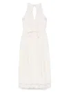 Twinset Twin-set Flowy White Midi Dress