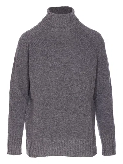 TWINSET TWIN-SET GREY WOOL SWEATER