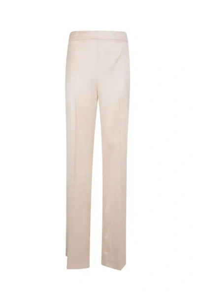 Twinset Twin Set High Waisted Trousers In Brown